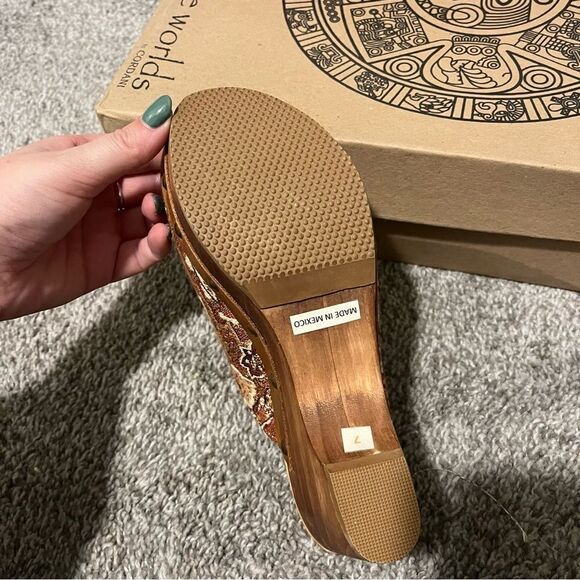Sundance Five Worlds by Cordani Cyrilla Clogs NEW 7 Brown Multi - Picture 12 of 13
